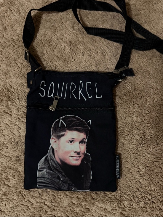 Handbags - Supernatural Black Fabric Crossbody Sling Bag